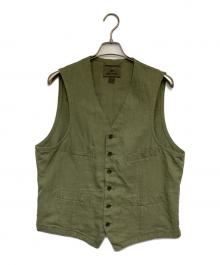 NIGEL CABOURN（ナイジェルケーボン）の古着「リネンベスト」｜カーキ