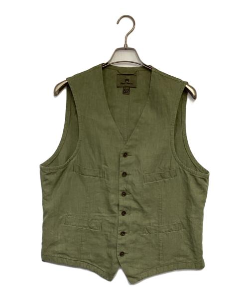 NIGEL CABOURN（ナイジェルケーボン）NIGEL CABOURN (ナイジェルケーボン) リネンベスト カーキ サイズ:52の古着・服飾アイテム