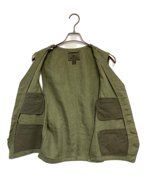 NIGEL CABOURN（ナイジェルケーボン）NIGEL CABOURN (ナイジェルケーボン) リネンベスト カーキ サイズ:52の古着・服飾アイテム