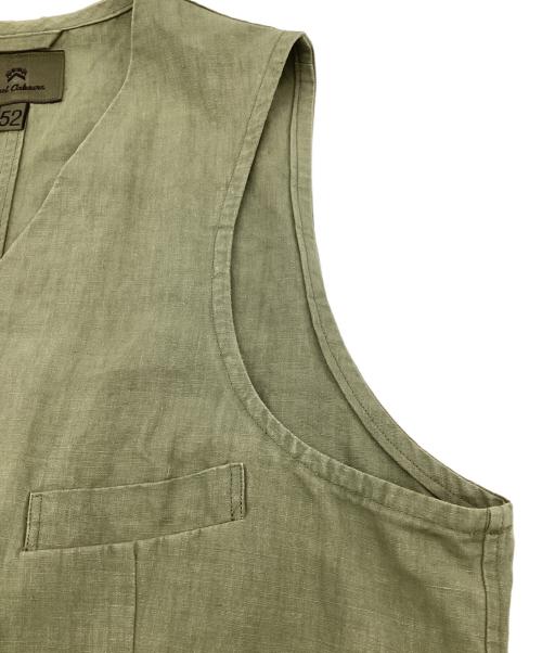 NIGEL CABOURN（ナイジェルケーボン）NIGEL CABOURN (ナイジェルケーボン) リネンベスト カーキ サイズ:52の古着・服飾アイテム