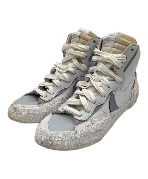 NIKE（ナイキ）NIKE (ナイキ) sacai (サカイ) BLAZER MID（ブレザー ミッド）スニーカー ホワイト サイズ:US9の古着・服飾アイテム