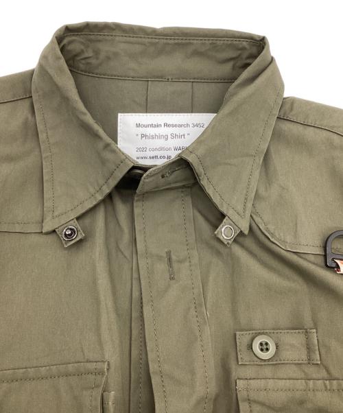 MOUNTAIN RESEARCH（マウンテンリサーチ）MOUNTAIN RESEARCH (マウンテンリサーチ) Phishing Shirt（フィッシングシャツ） オリーブ サイズ:XLの古着・服飾アイテム