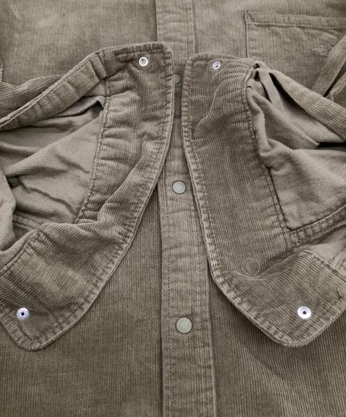 THE NORTHFACE PURPLELABEL（ザ・ノースフェイス パープルレーベル）THE NORTHFACE PURPLELABEL (ザ・ノースフェイス パープルレーベル) Organic Cotton Corduroy Big Shirt（オーガニック コットン コーデュロイ ビッグ シャツ） カーキ サイズ:Lの古着・服飾アイテム