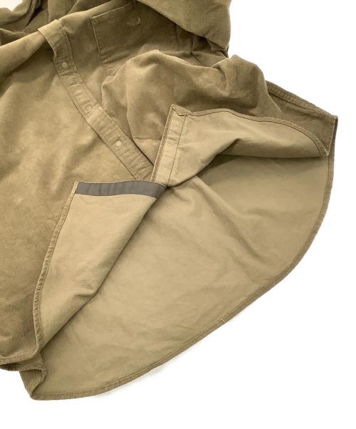 THE NORTHFACE PURPLELABEL（ザ・ノースフェイス パープルレーベル）THE NORTHFACE PURPLELABEL (ザ・ノースフェイス パープルレーベル) Organic Cotton Corduroy Big Shirt（オーガニック コットン コーデュロイ ビッグ シャツ） カーキ サイズ:Lの古着・服飾アイテム