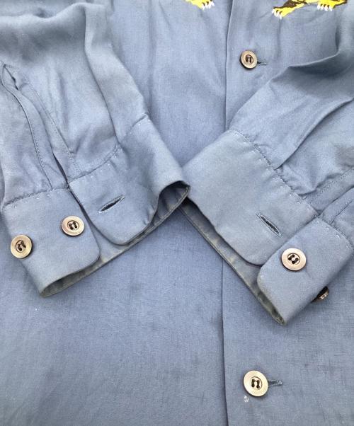 JohnUNDERCOVER（ジョンアンダーカバー）JohnUNDERCOVER (ジョンアンダーカバー) オープンカラーシャツ ブルー サイズ:3の古着・服飾アイテム
