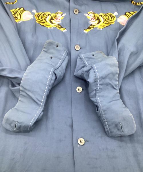 JohnUNDERCOVER（ジョンアンダーカバー）JohnUNDERCOVER (ジョンアンダーカバー) オープンカラーシャツ ブルー サイズ:3の古着・服飾アイテム