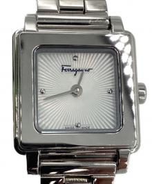 Salvatore Ferragamo（サルヴァトーレ フェラガモ）の古着「SQUARE (スクエア) 腕時計」｜ホワイト