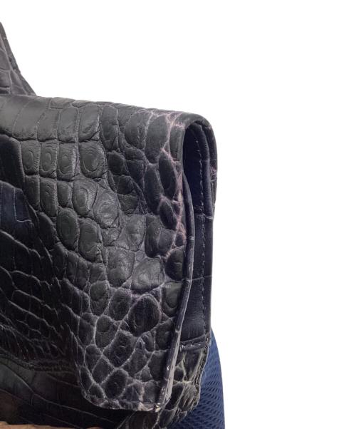 A.D.M.J.（エーディーエムジェイ）A.D.M.J. (エーディーエムジェイ) クロコ型押し リュック ブルーの古着・服飾アイテム