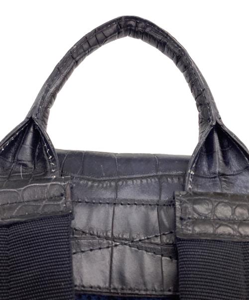 A.D.M.J.（エーディーエムジェイ）A.D.M.J. (エーディーエムジェイ) クロコ型押し リュック ブルーの古着・服飾アイテム