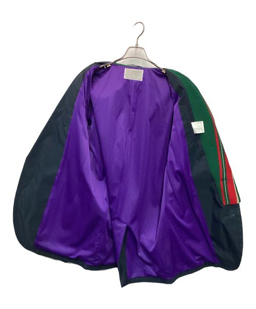 KOLOR（カラー）KOLOR (カラー) ナイロンタッサーコーティング2Bテーラードジャケット ネイビー×グリーン サイズ:Ｆの古着・服飾アイテム