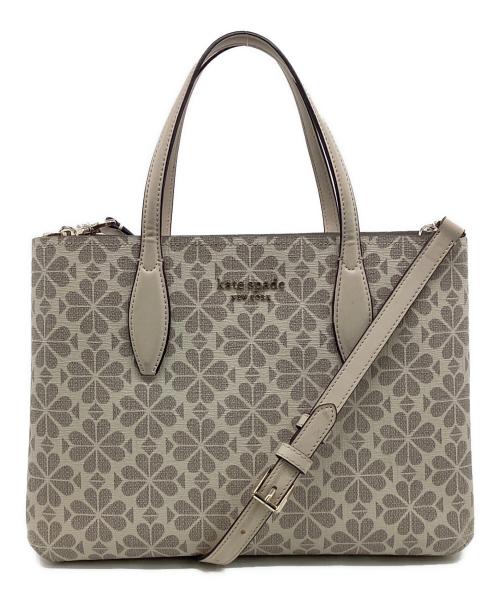 Kate Spade（ケイトスペード）Kate Spade (ケイトスペード) スペードフラワー2WAYバッグ グレーの古着・服飾アイテム