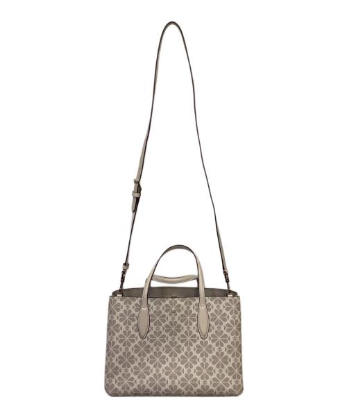 Kate Spade（ケイトスペード）Kate Spade (ケイトスペード) スペードフラワー2WAYバッグ グレーの古着・服飾アイテム