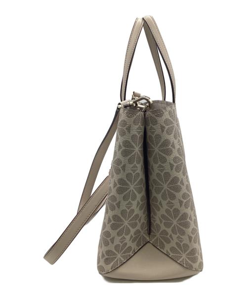 Kate Spade（ケイトスペード）Kate Spade (ケイトスペード) スペードフラワー2WAYバッグ グレーの古着・服飾アイテム