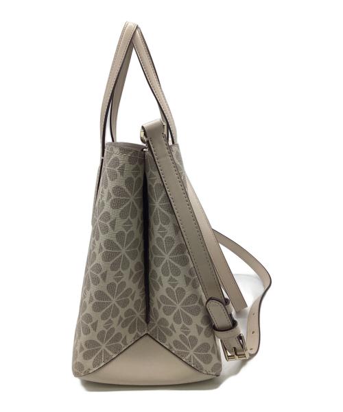 Kate Spade（ケイトスペード）Kate Spade (ケイトスペード) スペードフラワー2WAYバッグ グレーの古着・服飾アイテム