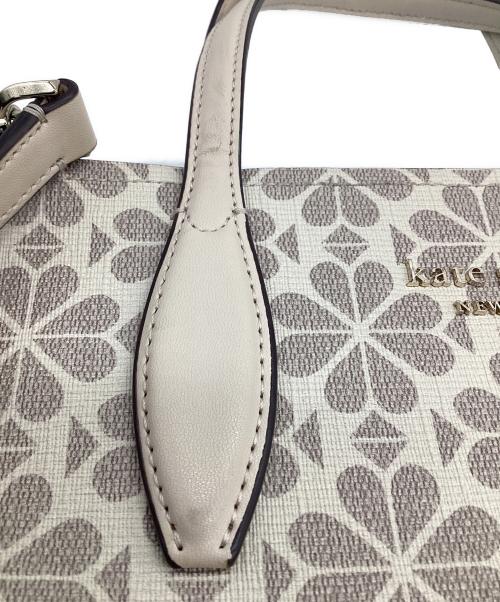 Kate Spade（ケイトスペード）Kate Spade (ケイトスペード) スペードフラワー2WAYバッグ グレーの古着・服飾アイテム