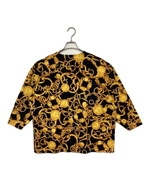 GUCCI（グッチ）GUCCI (グッチ) チェーン柄 カットソー ブラック×イエロー サイズ:Sの古着・服飾アイテム