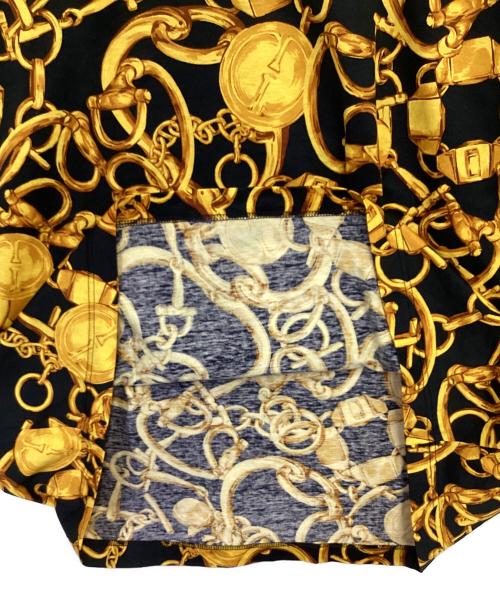 GUCCI（グッチ）GUCCI (グッチ) チェーン柄 カットソー ブラック×イエロー サイズ:Sの古着・服飾アイテム