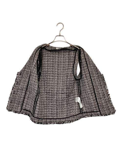 Snidel（スナイデル）Snidel (スナイデル) バリエツイードジレ ホワイト×ブラック サイズ:Fの古着・服飾アイテム