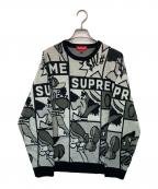 SUPREMEシュプリーム）の古着「Cartoon Sweater」｜ホワイト×グレー