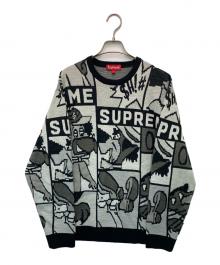 SUPREME（シュプリーム）の古着「Cartoon Sweater」｜ホワイト×グレー
