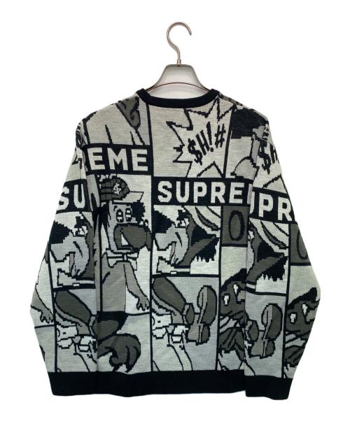 SUPREME（シュプリーム）SUPREME (シュプリーム) Cartoon Sweater ホワイト×グレー サイズ:Lの古着・服飾アイテム