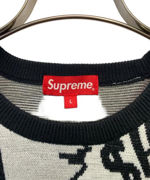 SUPREME（シュプリーム）SUPREME (シュプリーム) Cartoon Sweater ホワイト×グレー サイズ:Lの古着・服飾アイテム