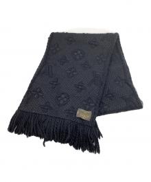 LOUIS VUITTON（ルイ ヴィトン）の古着「エシャルプ ロゴマニア マフラー」｜ブラック