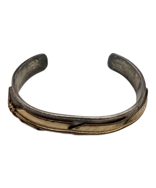 Lee Bennett（リーベネット）Lee Bennett (リーベネット) フェザー シルバーバングル シルバー×ゴールドの古着・服飾アイテム