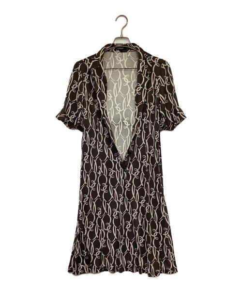 BURBERRY LONDON（バーバリーロンドン）BURBERRY LONDON (バーバリーロンドン) シルクジャージワンピース グレー サイズ:46の古着・服飾アイテム