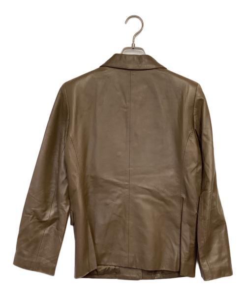 BALMAIN（バルマン）BALMAIN (バルマン) ラムレザージャケット ブラウン サイズ:11の古着・服飾アイテム