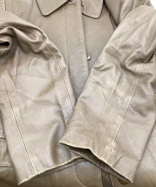 BALMAIN（バルマン）BALMAIN (バルマン) ラムレザージャケット ブラウン サイズ:11の古着・服飾アイテム