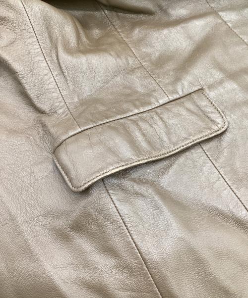 BALMAIN（バルマン）BALMAIN (バルマン) ラムレザージャケット ブラウン サイズ:11の古着・服飾アイテム