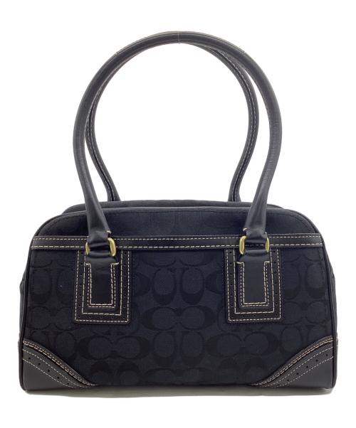 COACH（コーチ）COACH (コーチ) シグネチャー ハンドバッグ ブラックの古着・服飾アイテム
