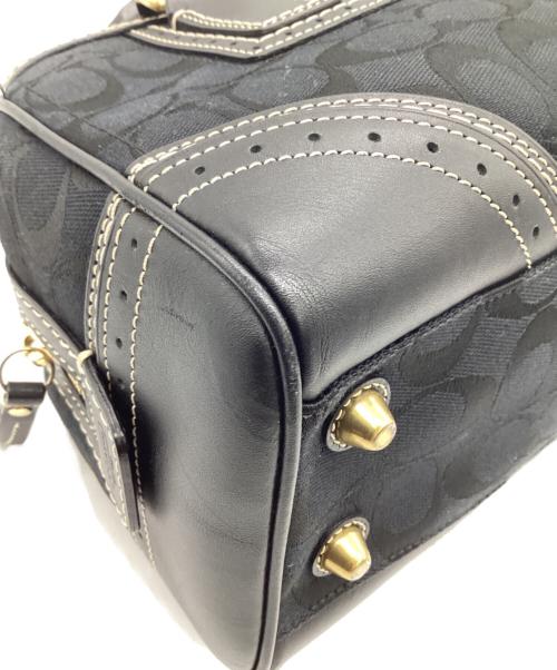 COACH（コーチ）COACH (コーチ) シグネチャー ハンドバッグ ブラックの古着・服飾アイテム