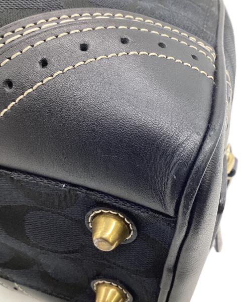 COACH（コーチ）COACH (コーチ) シグネチャー ハンドバッグ ブラックの古着・服飾アイテム