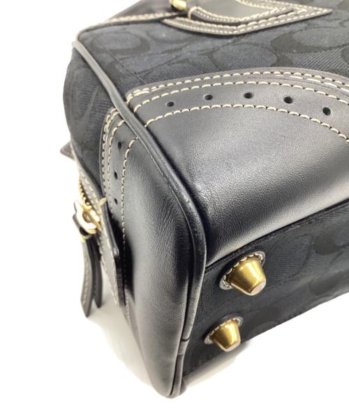 COACH（コーチ）COACH (コーチ) シグネチャー ハンドバッグ ブラックの古着・服飾アイテム