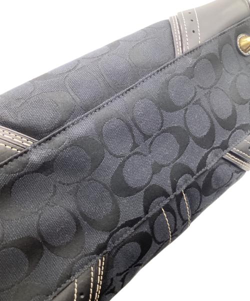 COACH（コーチ）COACH (コーチ) シグネチャー ハンドバッグ ブラックの古着・服飾アイテム