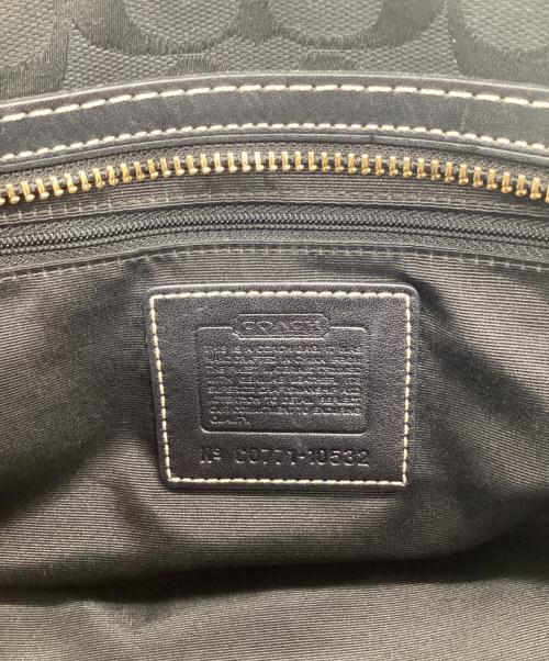 COACH（コーチ）COACH (コーチ) シグネチャー ハンドバッグ ブラックの古着・服飾アイテム
