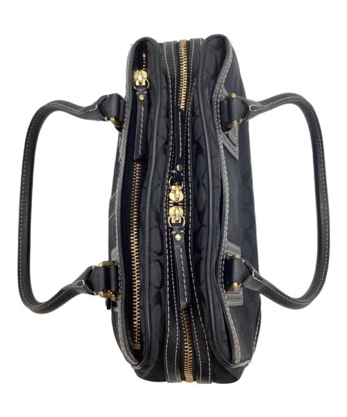 COACH（コーチ）COACH (コーチ) シグネチャー ハンドバッグ ブラックの古着・服飾アイテム