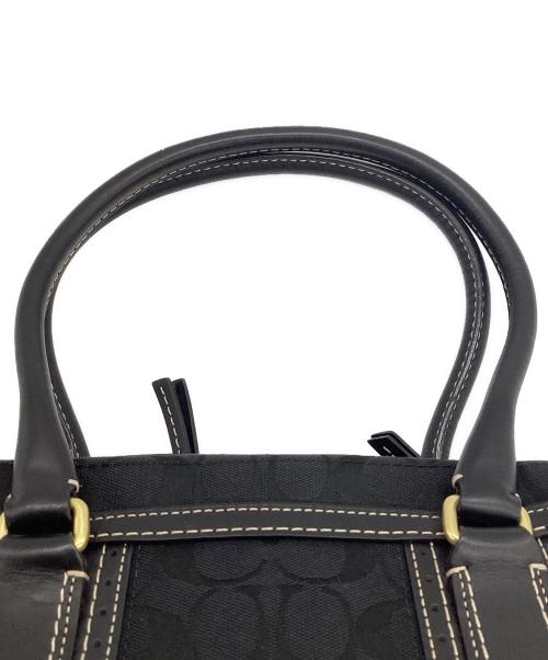 COACH（コーチ）COACH (コーチ) シグネチャー ハンドバッグ ブラックの古着・服飾アイテム