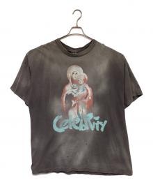 SAINT MICHAEL×SHERMER ACADEMY（セントマイケル×シャーマーアカデミー）の古着「ヴィンテージ加工プリントTシャツ」｜グレー