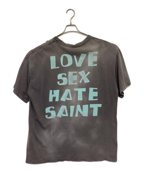 SAINT MICHAEL（セントマイケル）SAINT MICHAEL (セントマイケル) SHERMER ACADEMY (シャーマーアカデミー) ヴィンテージ加工プリントTシャツ グレー サイズ:XXLの古着・服飾アイテム