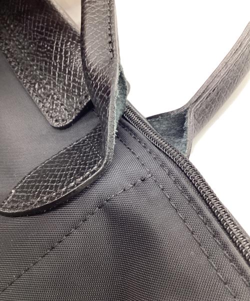 LONGCHAMP（ロンシャン）LONGCHAMP (ロンシャン) ル プリアージュ グリーン M トップハンドルバッグ ブラックの古着・服飾アイテム