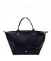 LONGCHAMP (ロンシャン) ル プリアージュ グリーン M トップハンドルバッグ ブラック：8000円