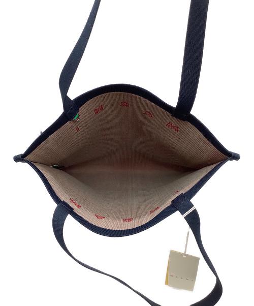 MARNI（マルニ）MARNI (マルニ) トートバッグ アイボリー×ネイビーの古着・服飾アイテム