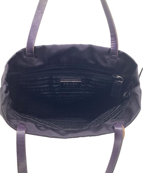 PRADA（プラダ）PRADA (プラダ) ナイロンハンドバッグ パープルの古着・服飾アイテム