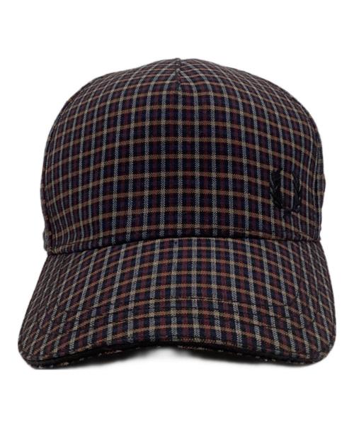 FRED PERRY（フレッドペリー）FRED PERRY (フレッドペリー) キャップ ブラウン×ネイビー サイズ:ONE SIZEの古着・服飾アイテム