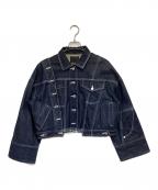AULAオーラ）の古着「アシンメトリー リメイク デニムジャケット」｜インディゴ
