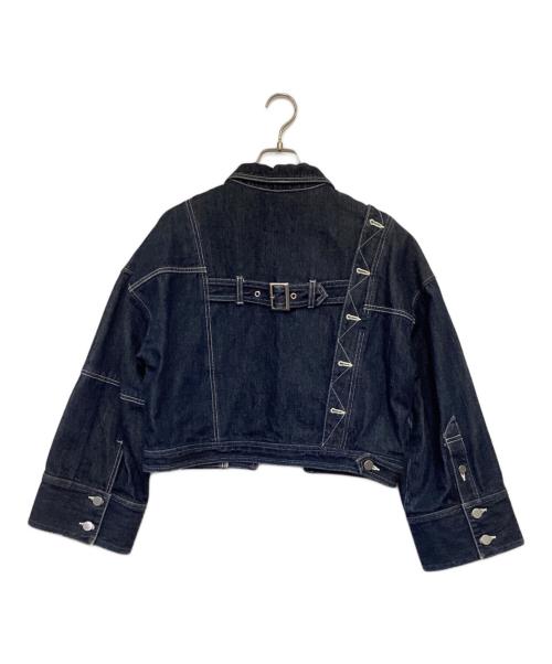 AULA（オーラ）AULA (オーラ) アシンメトリー リメイク デニムジャケット インディゴの古着・服飾アイテム