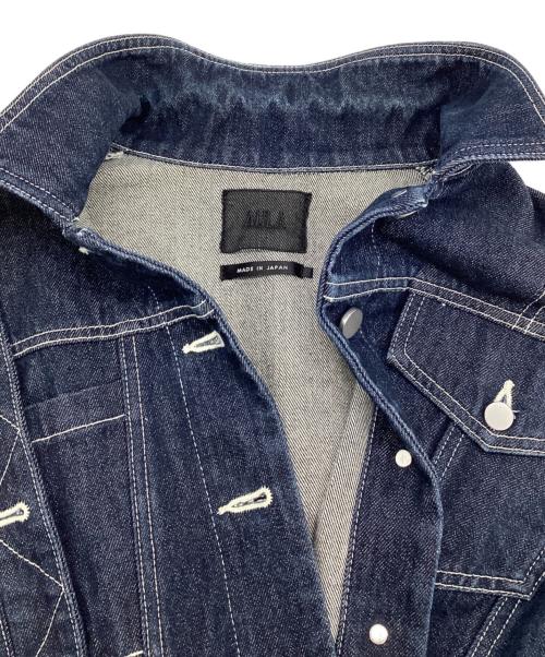 AULA（オーラ）AULA (オーラ) アシンメトリー リメイク デニムジャケット インディゴの古着・服飾アイテム